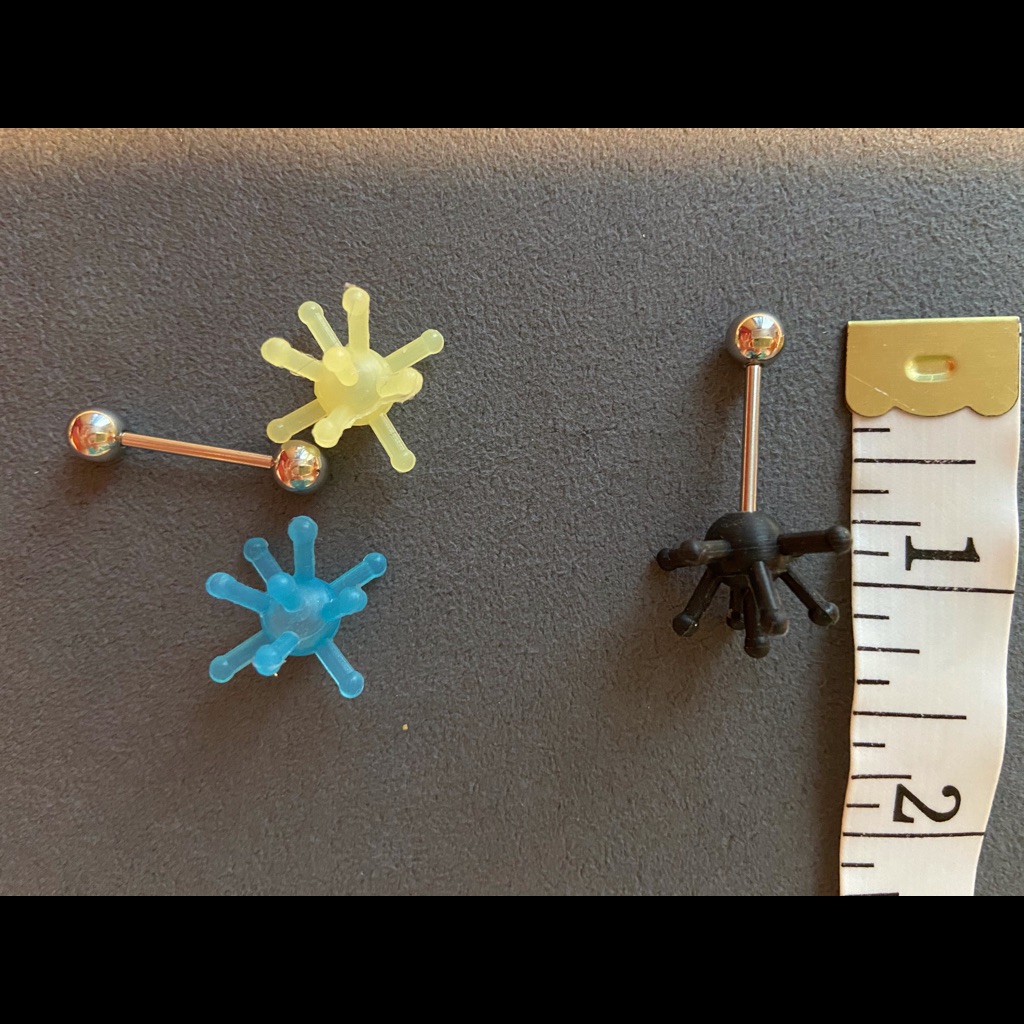 3 Tickler Tongue Rings 3 Tickler Tongue Rings